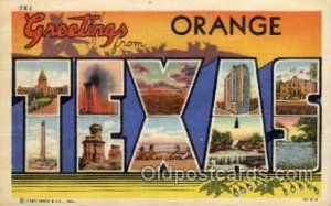 Orange, Texas Large Letter Town 1946 postal used 1946