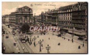 Old Postcard Belgium Brussels Place de Brouckere