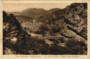 CPA Castellane napoleon the bridge - the church and the ramparts (1208362) 