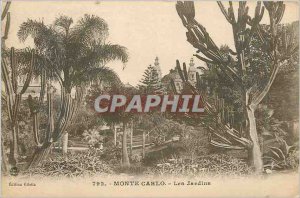 Old Postcard MONTE CARLO. - The gardens