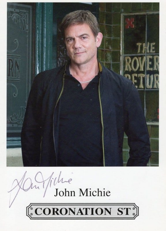 John Michie Coronation Street Undedicated Hand Signed Cast Card Photo