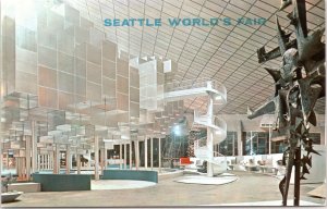 Postcard 1962 World's Fair Seattle - interior of Washington State Coliseum