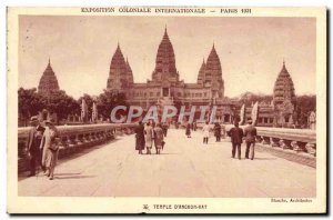 Old Postcard Paris International Colonial Exposition in 1931 Temple of Wat & ...