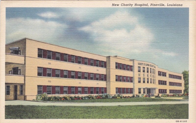 Louisiana Pineville New Charity Hospital 1941 Curteich sk2349