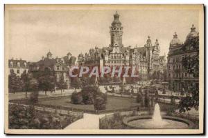 Old Postcard Leipzig Neues Rathaus