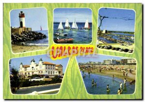 Postcard Modern Valras Beach Lighthouse Casino Harbor Beach