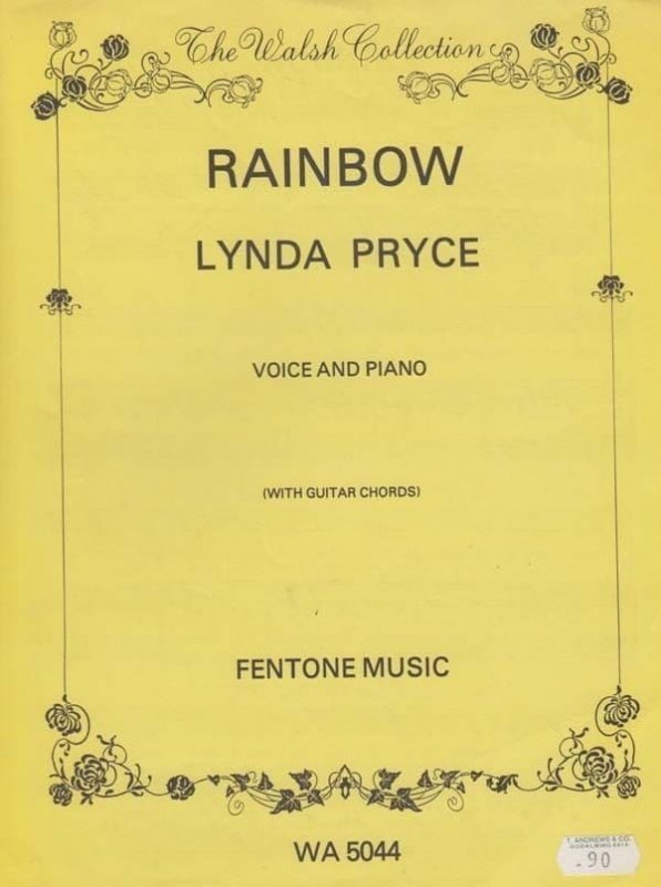Lynda Pryce Rainbow 1970s Sheet Music