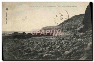 Old Postcard Cote d & # 39Emeraude Cap Frehel Rocks From Chateau Renard