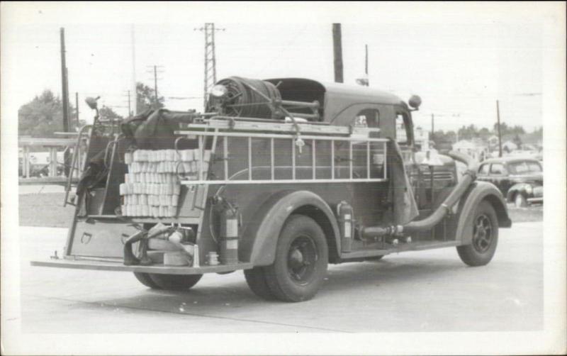 Memphis Tennessee Bomberos Truck Motor #22 c1950s Foto Real Postal 