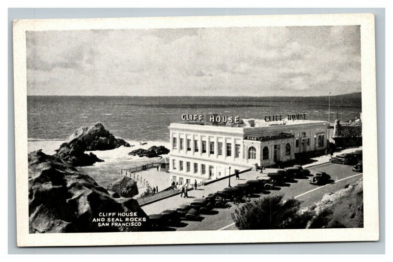 Vintage 1930's Postcard Cliff House and Seal Rocks San Francisco California