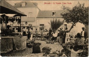 PC CPA CAPE VERDE / PORTUGAL, MERCADO, S. VICENTE, VINTAGE POSTCARD (b13360)