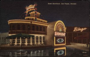 Las Vegas NV Nevada Hotel Showboat NICE LINEN Postcard