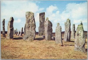 Standing Stones of Callanish Lewis Scotland Vintage Lithograph Postcard C12