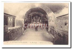 St Maximin la Sainte Baume Old Postcard The basilica inside the crypt