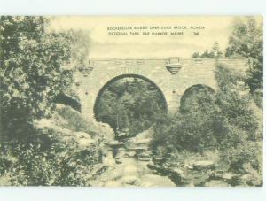 Unused 1920's BRIDGE SCENE Bar Harbor Maine ME HJ0508