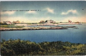 Postcard PANORAMIC SCENE Newport Rhode Island RI AJ4913