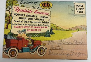 AAA Greetings from Roadside  America Recommended Attractions Postcard Folder