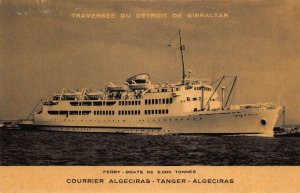 COURIER ALGECIRAS-TANGER ALGECIRAS-FERRY-TRAVERSEE DU DETROIT GIBRALTAR~POSTCARD