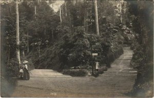 PC real photo postcard in park INDONESIA (a18513)