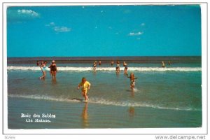 Enjoying a beautiful day at Baie des Sables, Cte. Matane, Quebec, Canada, 40-60s