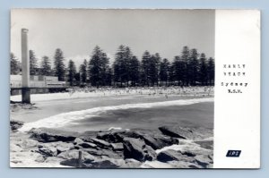 RPPC Manly Beach View Sydney Australia UNP Unused Postcard H17