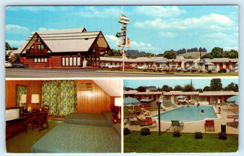 SEVIERILLE, Tennessee TN ~ Roadside LATHAM'S MOTEL 1976 Sevier County Postcard 