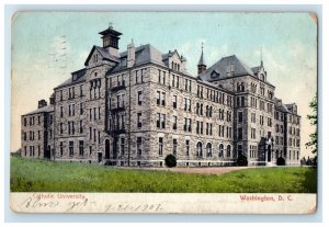 1907 Catholic University Building Campus Washington D.C. Antique Postcard 