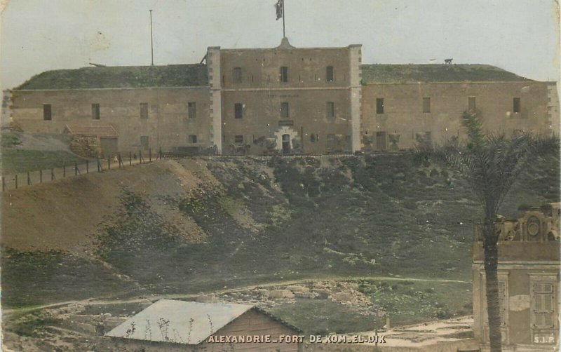 EGYPTE ALEXANDRIA ALEXANDRIE - Fort Kom El Dick real photo postcard