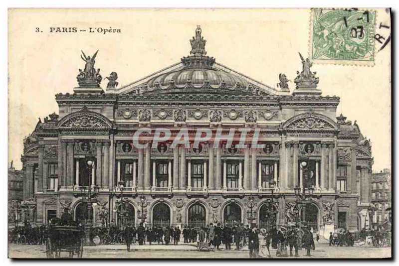 Old Postcard The Paris Opera