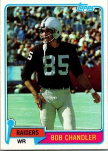 1981 Topps Football Card Bob Chandler Oakland Raiders sk10402