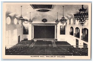 Massachusetts MA Postcard Alumnae Hall Wellesley College c1940 Vintage Antique