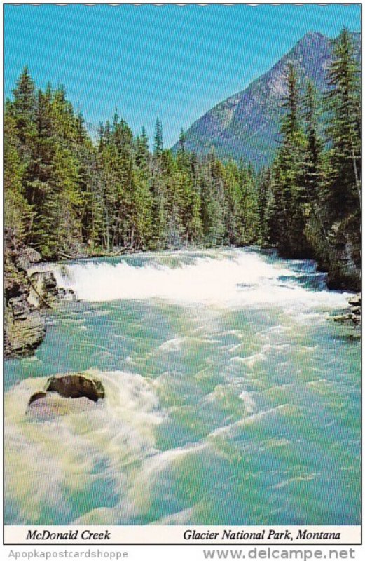 Montana Glacier National Park Falls In Mcdonald Creek