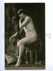 3129027 NUDE Woman w/ GUITAR vintage PHOTO CORONA #149 PC