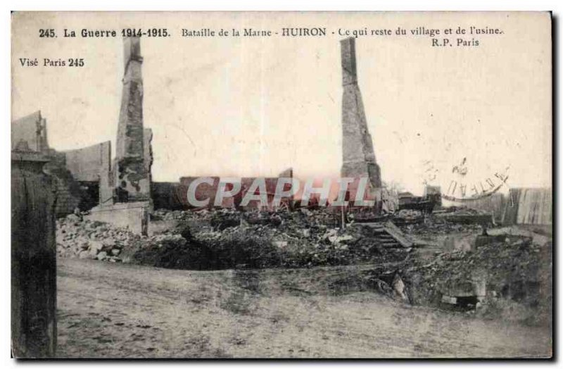 Old Postcard The Great War Militaria 1914 Battle of the Marne Huiron What rem...
