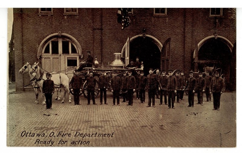 OH - Ottawa. Fire Department & Apparatus ca 1907