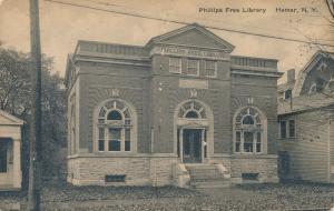 Homer, Cortland County NY, New York - Phillips Free Library by Albertype