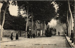 CPA AK SAINTES Avenue Gambetta TRAM VAPEUR (977276)