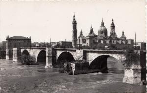 BF17297 zaragoza puente de piedra templo dde n S spain front/back image