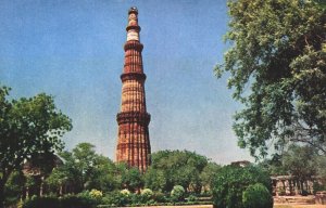 India Kutb Minar Delhi New Delhi Vintage Postcard 05.41