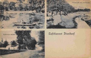 Luftkurort Dierdorf Boating Holzbache Koblenz Strasse Germany 1919 postcard