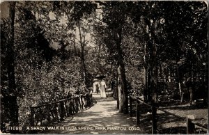 A Shady Walk in Soda Spring Park, Manitou CO Vintage Postcard D60