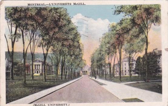 McGill Universsity Montreal Canada 1922