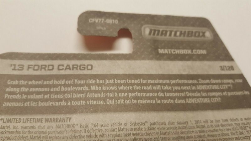 Matchbox Car #3 13 Ford Cargo