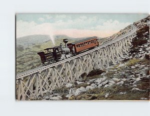 Postcard Jacob's Ladder, Mt. Washington Railroad, White Mts., New Hampshire