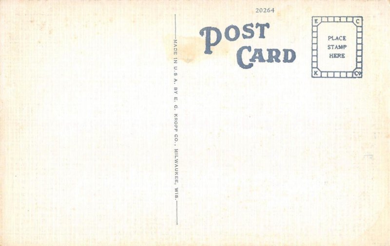Eagle Pass, Texas HOTEL EAGLE Maverick County 1930s Kropp Linen Vintage Postcard