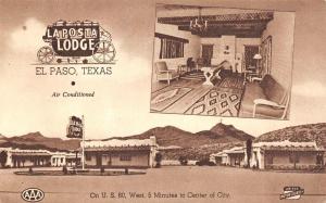 EL PASO, TX  Texas    LA POSTA LODGE-Multi View    Roadside  c1950's Postcard