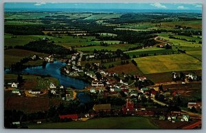 Postcard Hunter River Prince Edward Island c1960s Aerial View Garden Of the Gulf