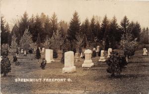 E89/ Freeport Ohio RPPC Postcard Harrison County c1910 Greenmont Cemetery