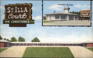 Nahunta Georgia GA St. Illa Court Motel Vintage Postcard