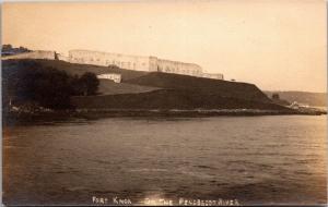 RPPC Fort Knox, on the Penobscot River Prospect Maine Vintage Postcard K15